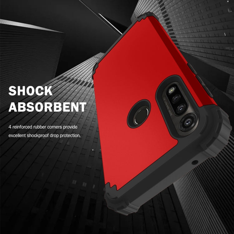For Motorola Moto G Power 3 in 1 Shockproof PC + Silicone Protective Case