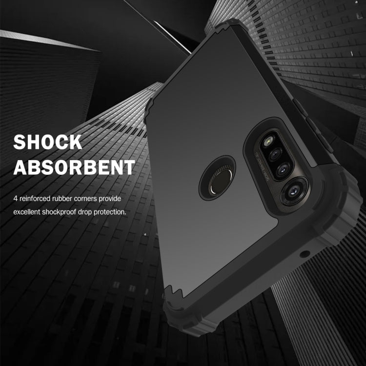 For Motorola Moto G Power 3 in 1 Shockproof PC + Silicone Protective Case