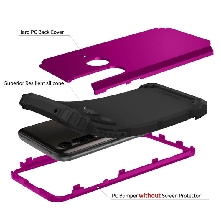 For Motorola Moto G Power 3 in 1 Shockproof PC + Silicone Protective Case