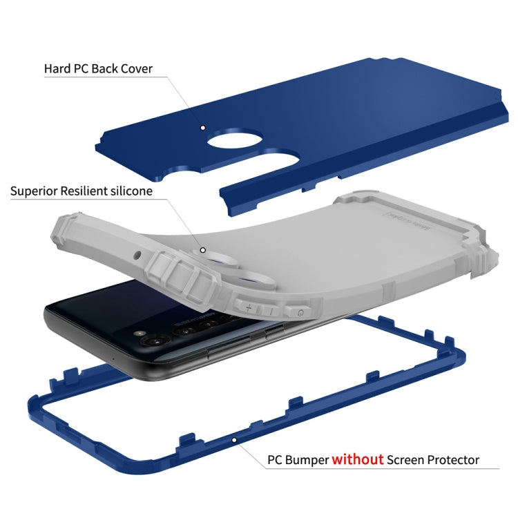 For Motorola Moto G Stylus 3 in 1 Shockproof PC + Silicone Protective Case