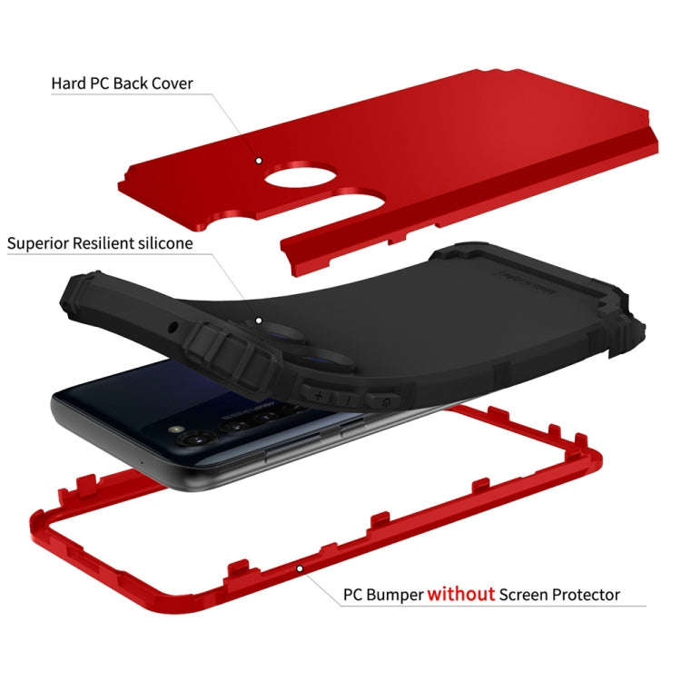 For Motorola Moto G Stylus 3 in 1 Shockproof PC + Silicone Protective Case