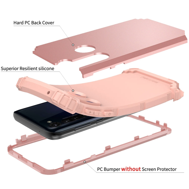 For Motorola Moto G Stylus 3 in 1 Shockproof PC + Silicone Protective Case