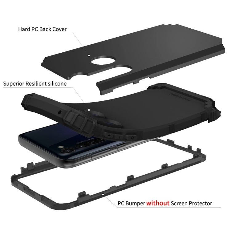 For Motorola Moto G Stylus 3 in 1 Shockproof PC + Silicone Protective Case