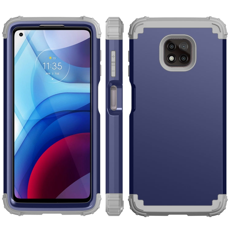 For Motorola Moto G Power 2021 3 in 1 Shockproof PC + Silicone Protective Case