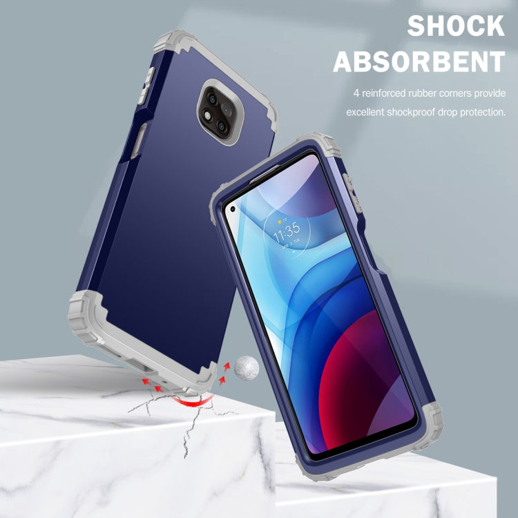 For Motorola Moto G Power 2021 3 in 1 Shockproof PC + Silicone Protective Case