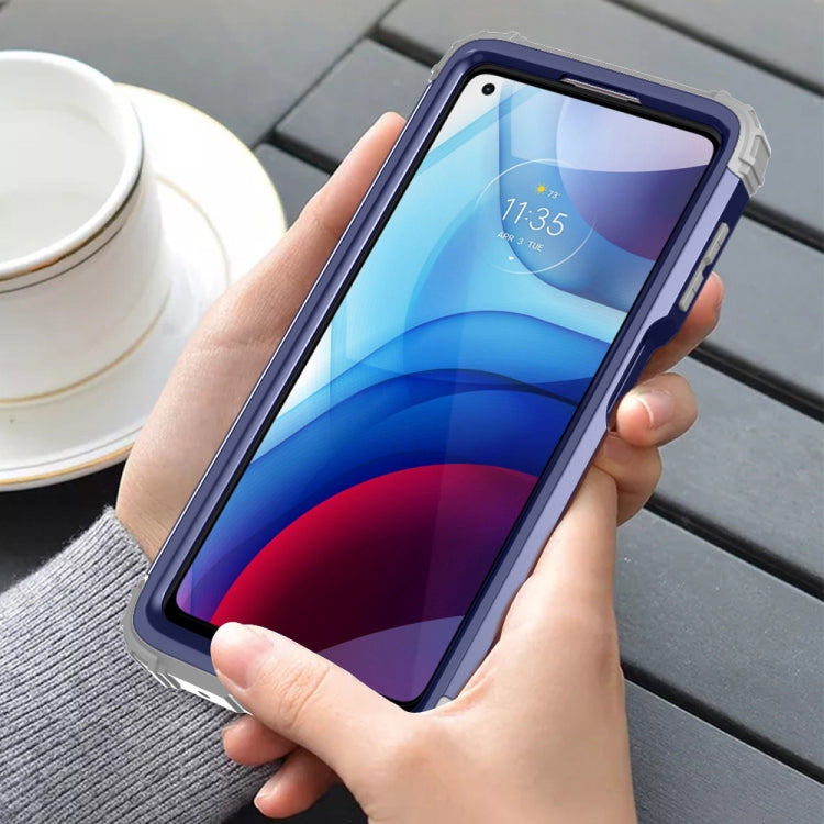 For Motorola Moto G Power 2021 3 in 1 Shockproof PC + Silicone Protective Case