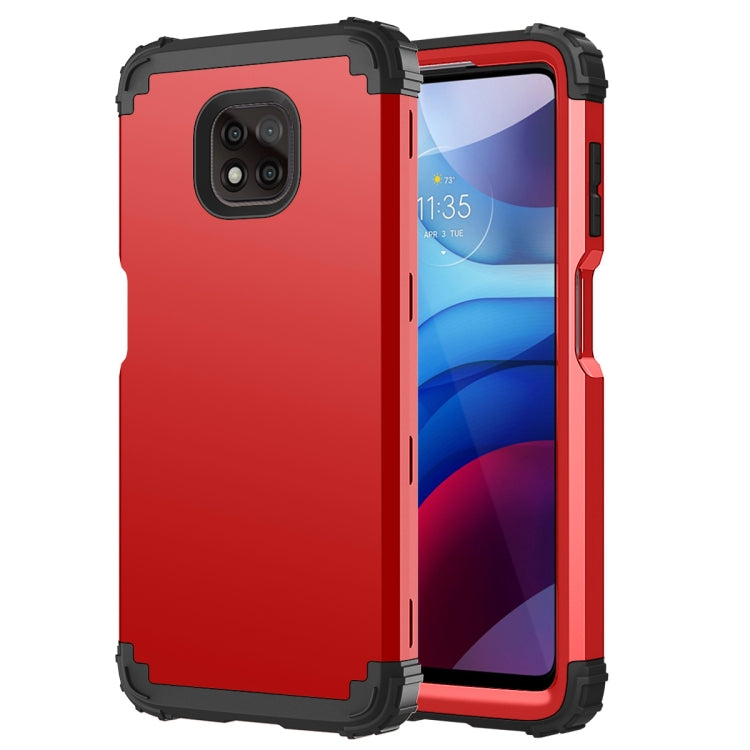 For Motorola Moto G Power 2021 3 in 1 Shockproof PC + Silicone Protective Case