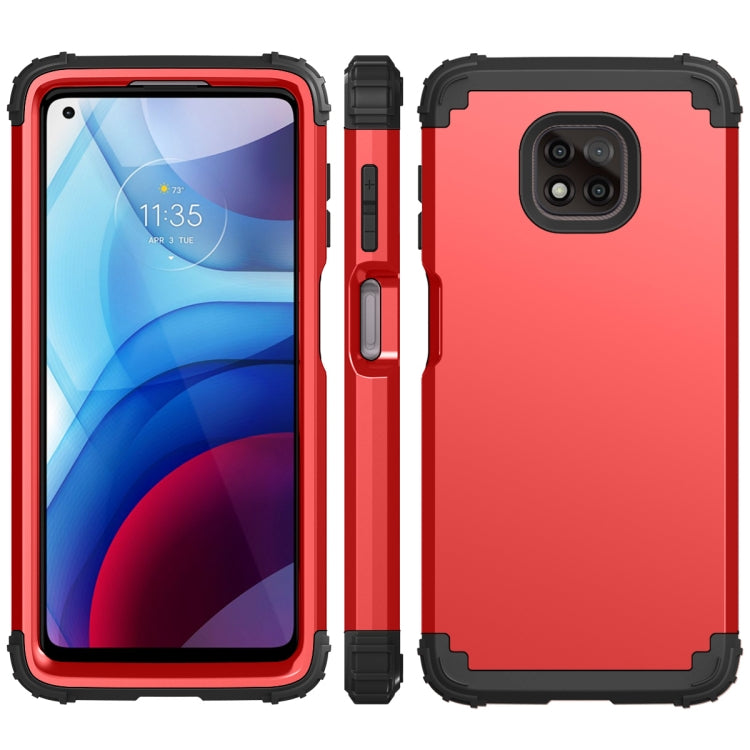 For Motorola Moto G Power 2021 3 in 1 Shockproof PC + Silicone Protective Case