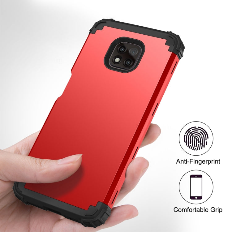 For Motorola Moto G Power 2021 3 in 1 Shockproof PC + Silicone Protective Case