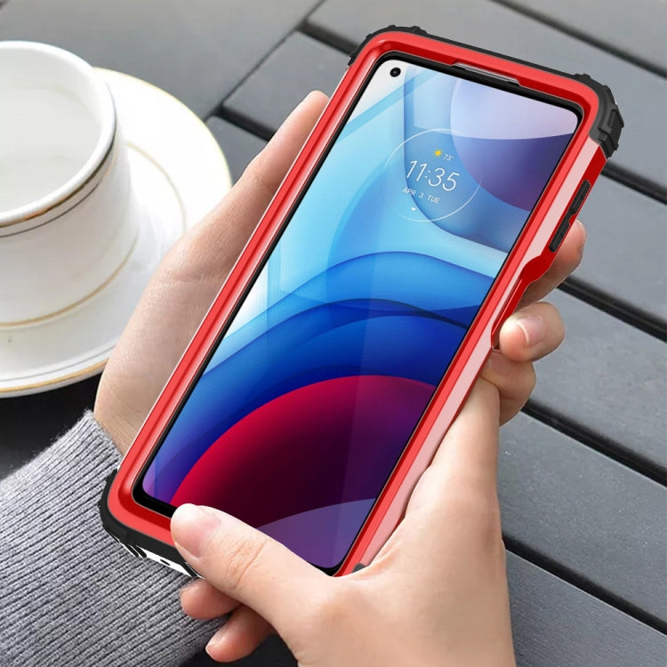 For Motorola Moto G Power 2021 3 in 1 Shockproof PC + Silicone Protective Case