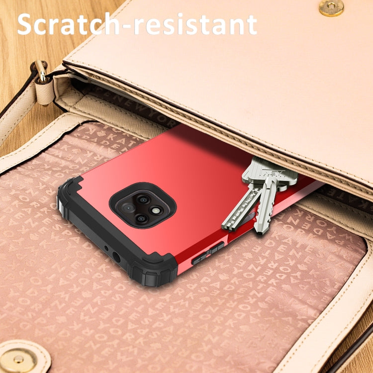 For Motorola Moto G Power 2021 3 in 1 Shockproof PC + Silicone Protective Case