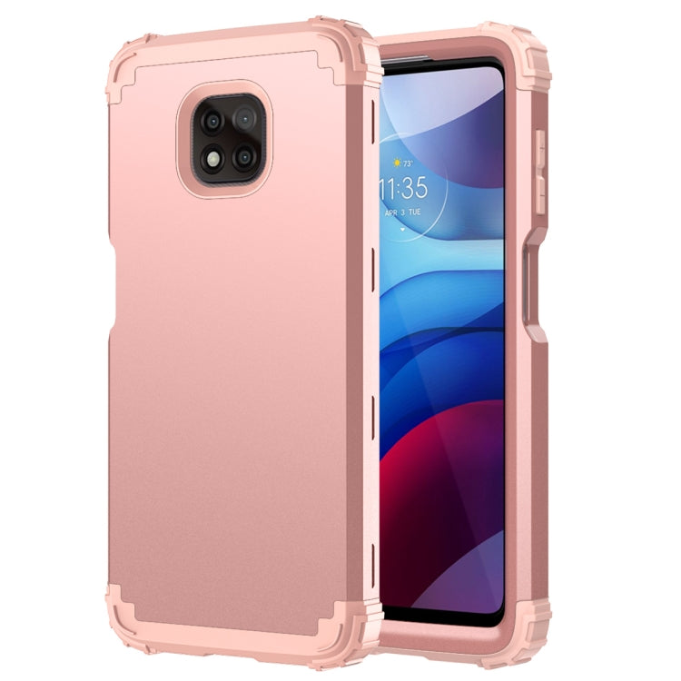 For Motorola Moto G Power 2021 3 in 1 Shockproof PC + Silicone Protective Case