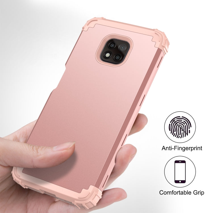 For Motorola Moto G Power 2021 3 in 1 Shockproof PC + Silicone Protective Case