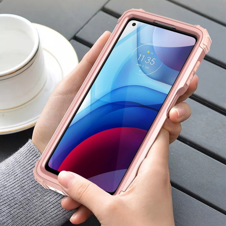 For Motorola Moto G Power 2021 3 in 1 Shockproof PC + Silicone Protective Case