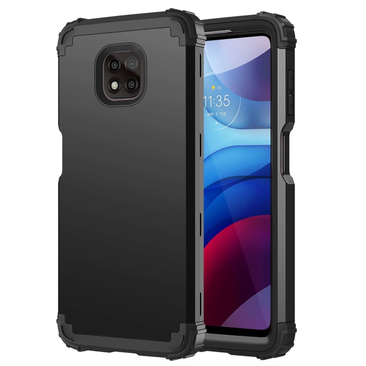 For Motorola Moto G Power 2021 3 in 1 Shockproof PC + Silicone Protective Case