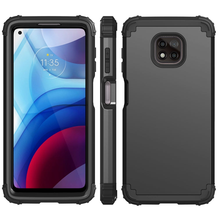For Motorola Moto G Power 2021 3 in 1 Shockproof PC + Silicone Protective Case