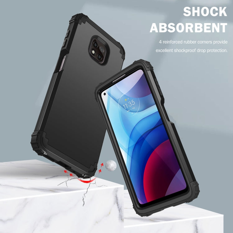 For Motorola Moto G Power 2021 3 in 1 Shockproof PC + Silicone Protective Case
