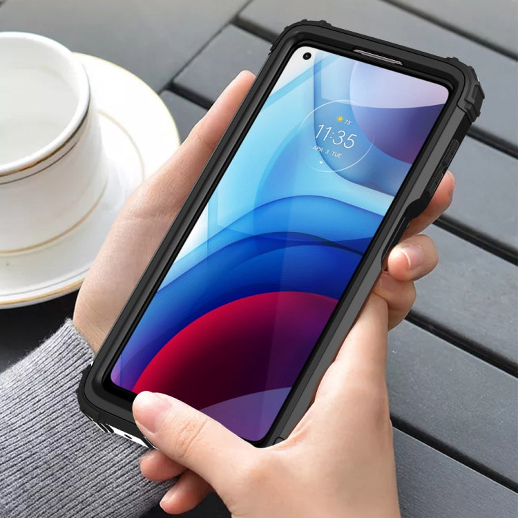 For Motorola Moto G Power 2021 3 in 1 Shockproof PC + Silicone Protective Case