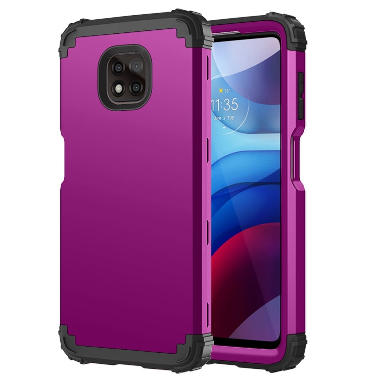 For Motorola Moto G Power 2021 3 in 1 Shockproof PC + Silicone Protective Case