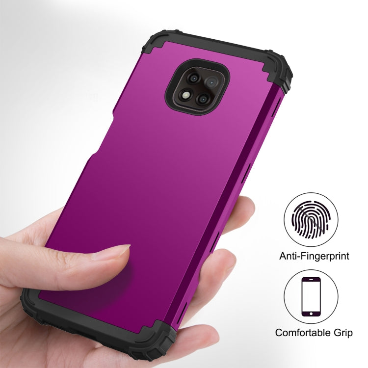 For Motorola Moto G Power 2021 3 in 1 Shockproof PC + Silicone Protective Case