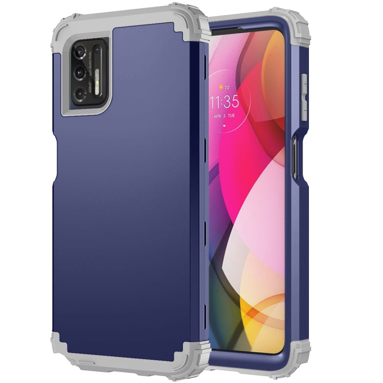 For Motorola Moto G Stylus 2021 3 in 1 Shockproof PC + Silicone Protective Case