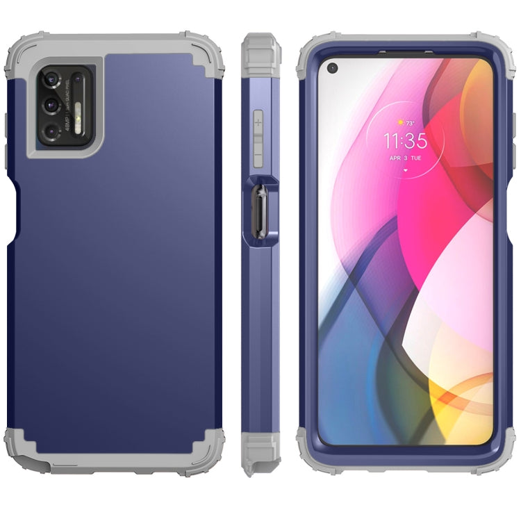 For Motorola Moto G Stylus 2021 3 in 1 Shockproof PC + Silicone Protective Case