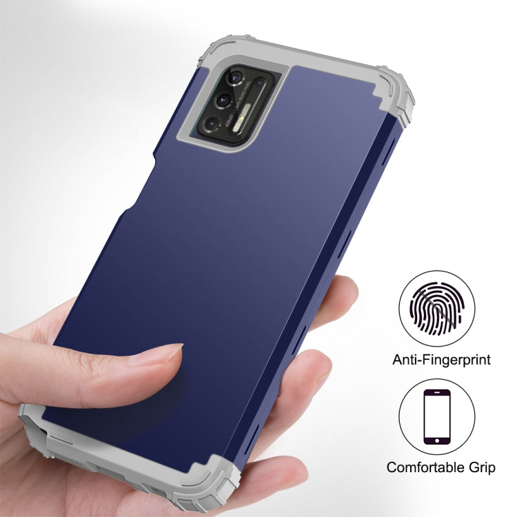 For Motorola Moto G Stylus 2021 3 in 1 Shockproof PC + Silicone Protective Case