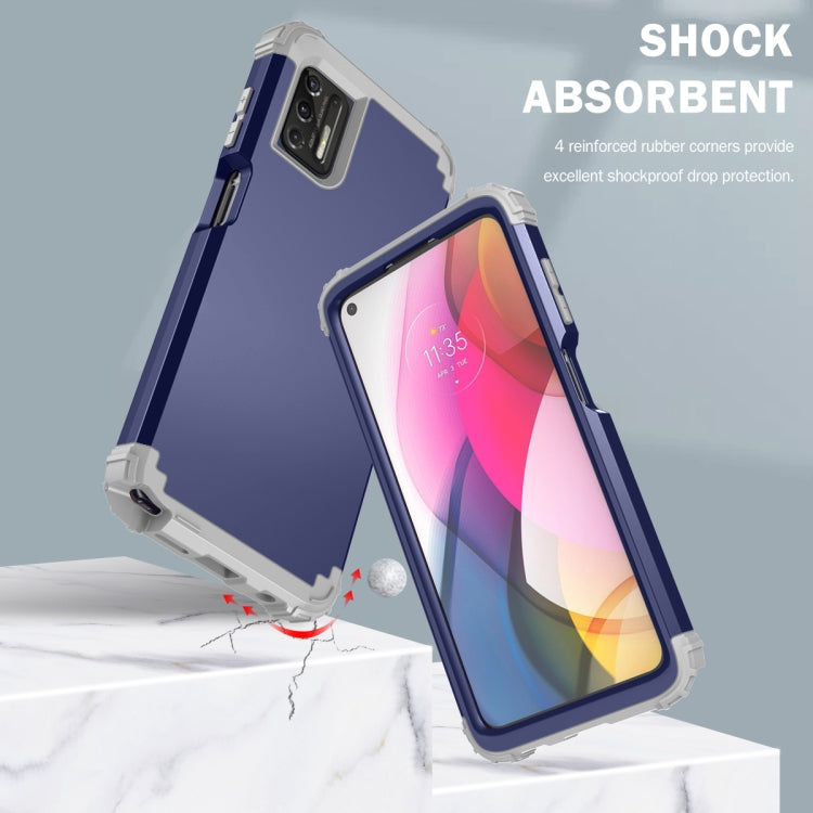 For Motorola Moto G Stylus 2021 3 in 1 Shockproof PC + Silicone Protective Case