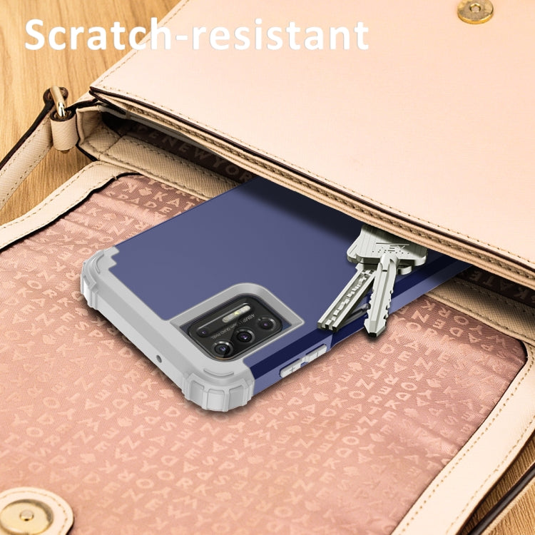 For Motorola Moto G Stylus 2021 3 in 1 Shockproof PC + Silicone Protective Case