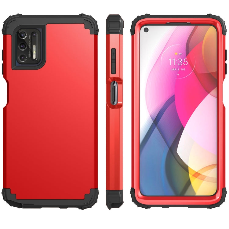 For Motorola Moto G Stylus 2021 3 in 1 Shockproof PC + Silicone Protective Case