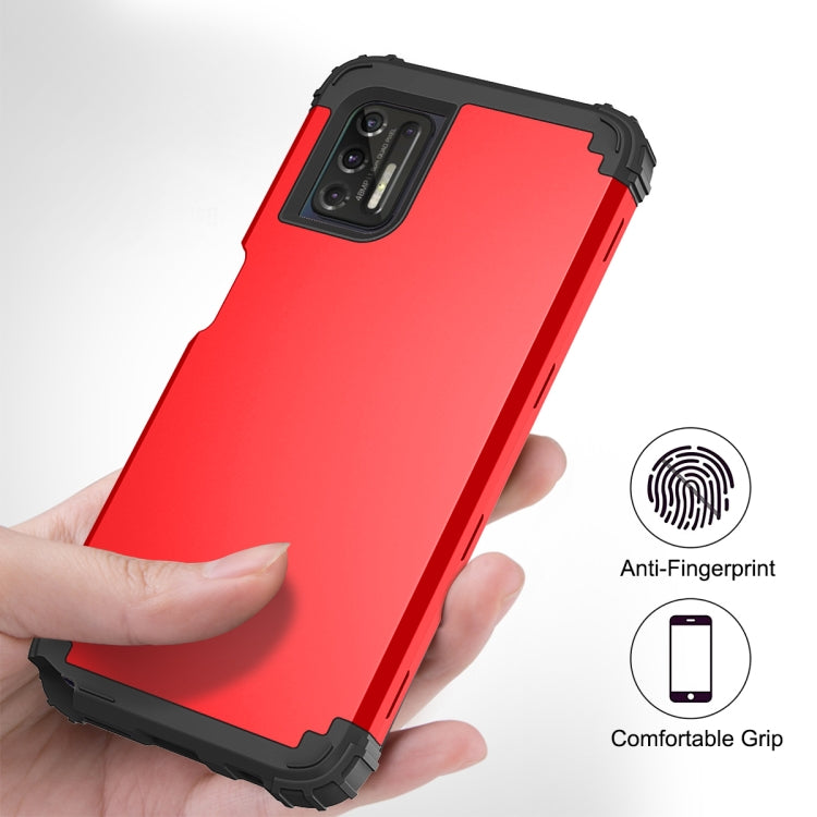 For Motorola Moto G Stylus 2021 3 in 1 Shockproof PC + Silicone Protective Case