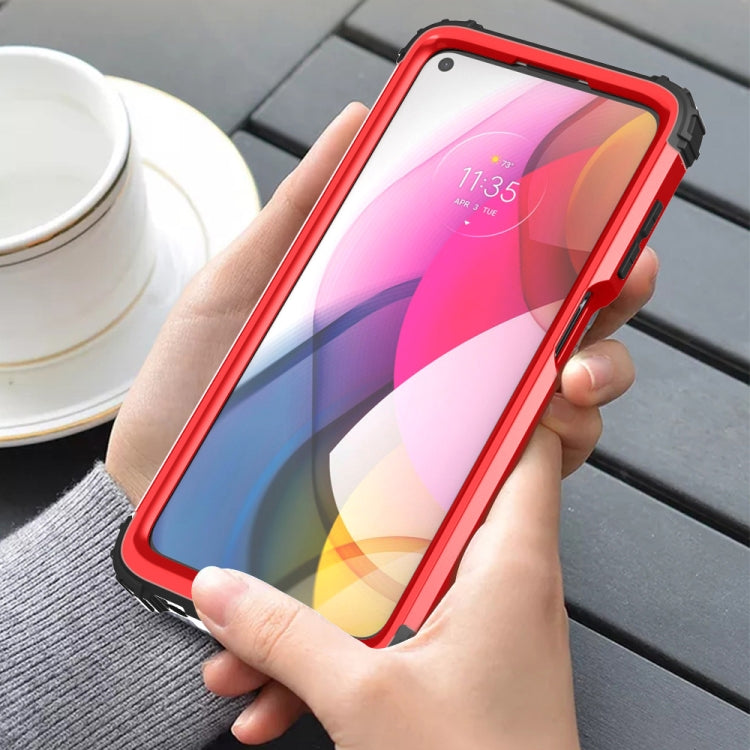 For Motorola Moto G Stylus 2021 3 in 1 Shockproof PC + Silicone Protective Case