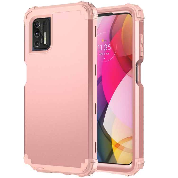 For Motorola Moto G Stylus 2021 3 in 1 Shockproof PC + Silicone Protective Case