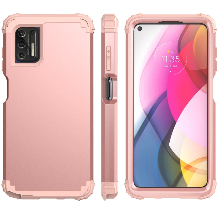 For Motorola Moto G Stylus 2021 3 in 1 Shockproof PC + Silicone Protective Case