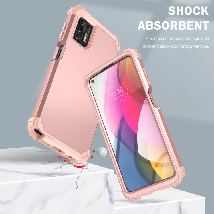 For Motorola Moto G Stylus 2021 3 in 1 Shockproof PC + Silicone Protective Case