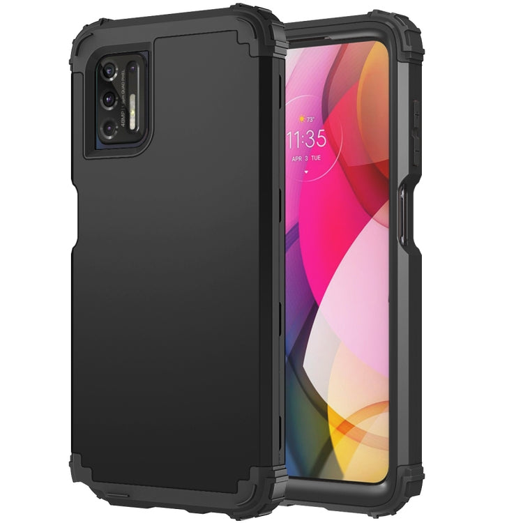 For Motorola Moto G Stylus 2021 3 in 1 Shockproof PC + Silicone Protective Case