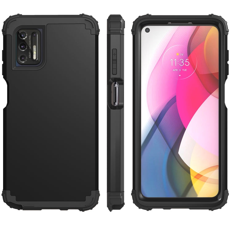 For Motorola Moto G Stylus 2021 3 in 1 Shockproof PC + Silicone Protective Case