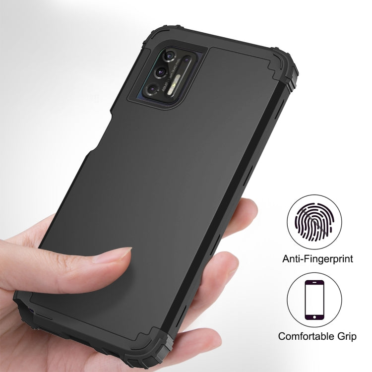 For Motorola Moto G Stylus 2021 3 in 1 Shockproof PC + Silicone Protective Case
