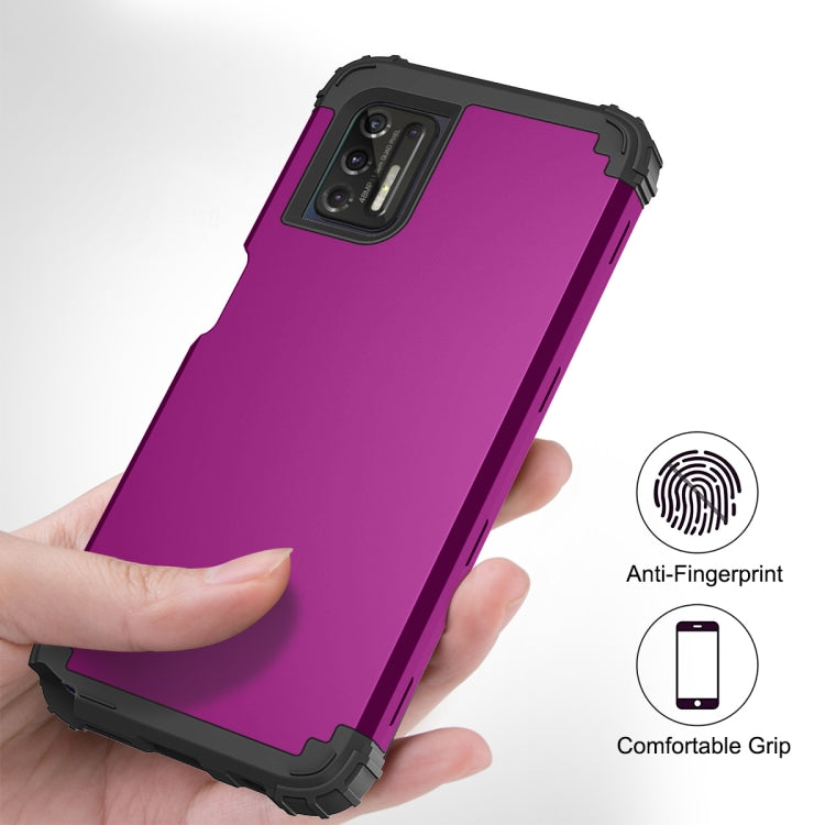 For Motorola Moto G Stylus 2021 3 in 1 Shockproof PC + Silicone Protective Case