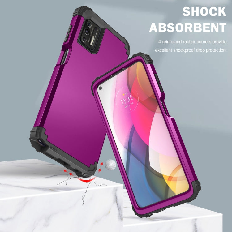 For Motorola Moto G Stylus 2021 3 in 1 Shockproof PC + Silicone Protective Case