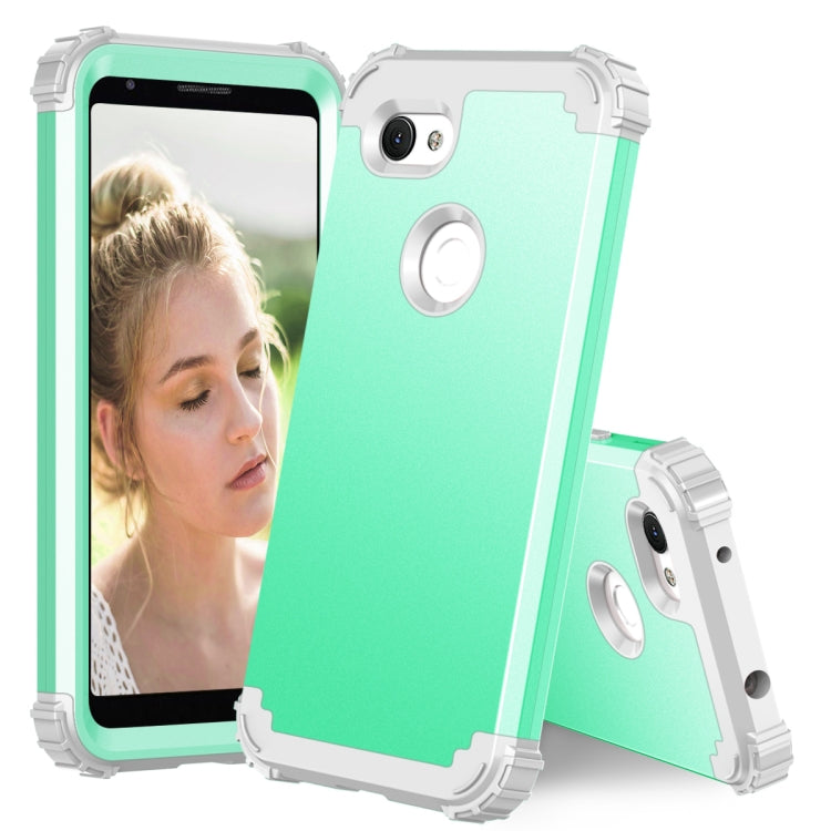 For Google Pixel 3a XL 3 in 1 Shockproof PC + Silicone Protective Case