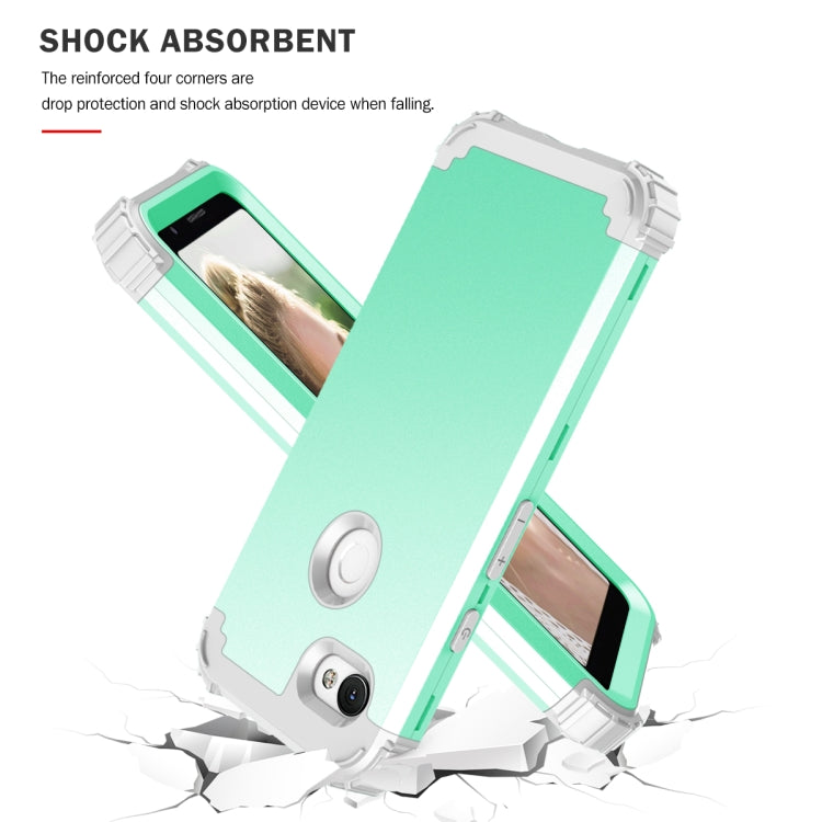 For Google Pixel 3a XL 3 in 1 Shockproof PC + Silicone Protective Case