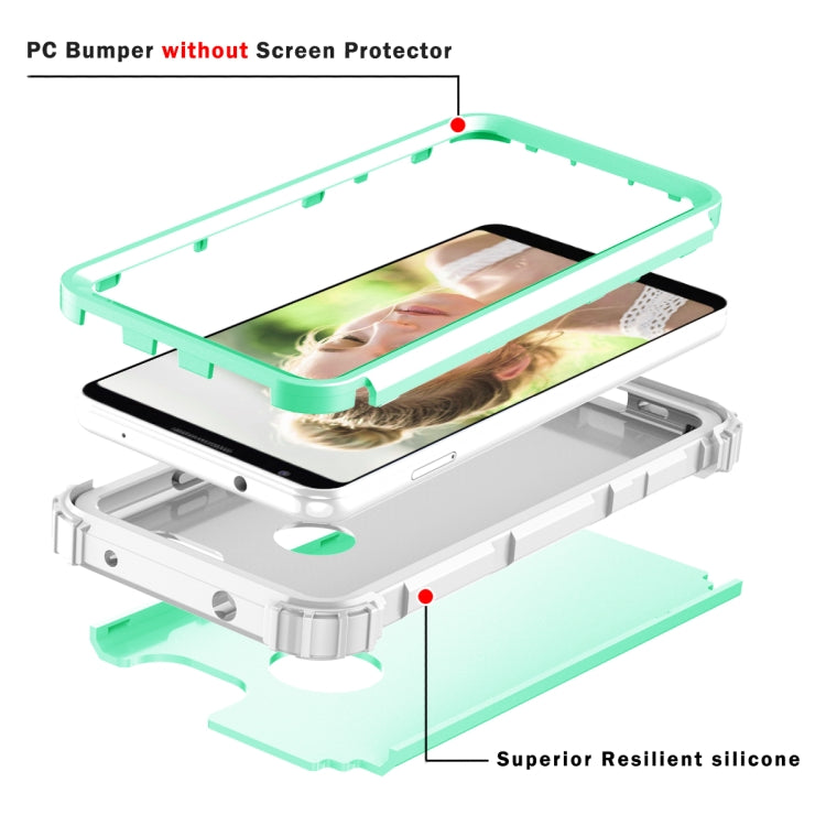 For Google Pixel 3a XL 3 in 1 Shockproof PC + Silicone Protective Case