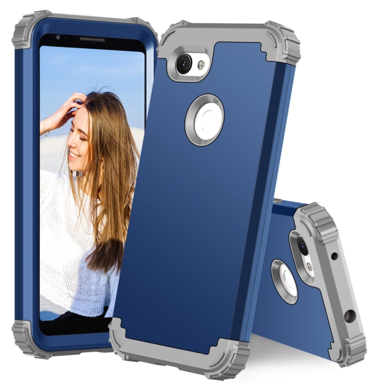 For Google Pixel 3a XL 3 in 1 Shockproof PC + Silicone Protective Case