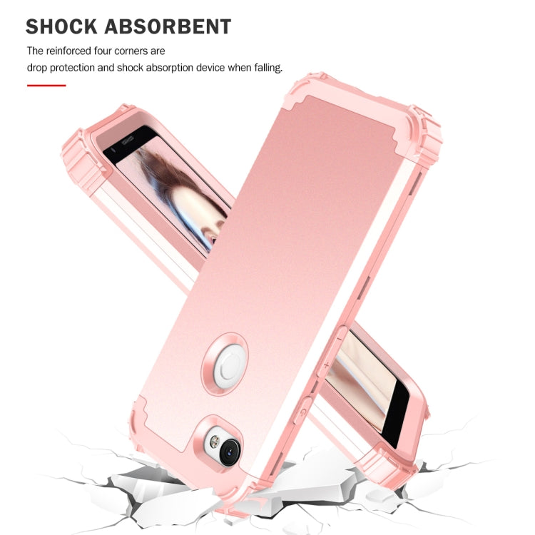 For Google Pixel 3a XL 3 in 1 Shockproof PC + Silicone Protective Case