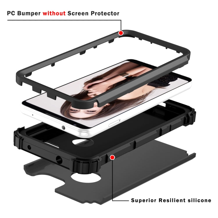 For Google Pixel 3a XL 3 in 1 Shockproof PC + Silicone Protective Case