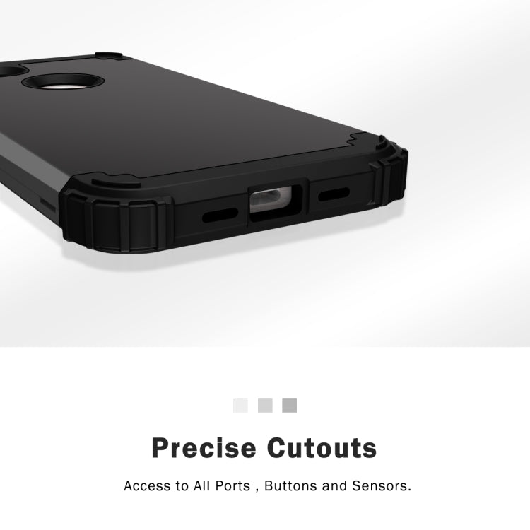 For Google Pixel 3a XL 3 in 1 Shockproof PC + Silicone Protective Case