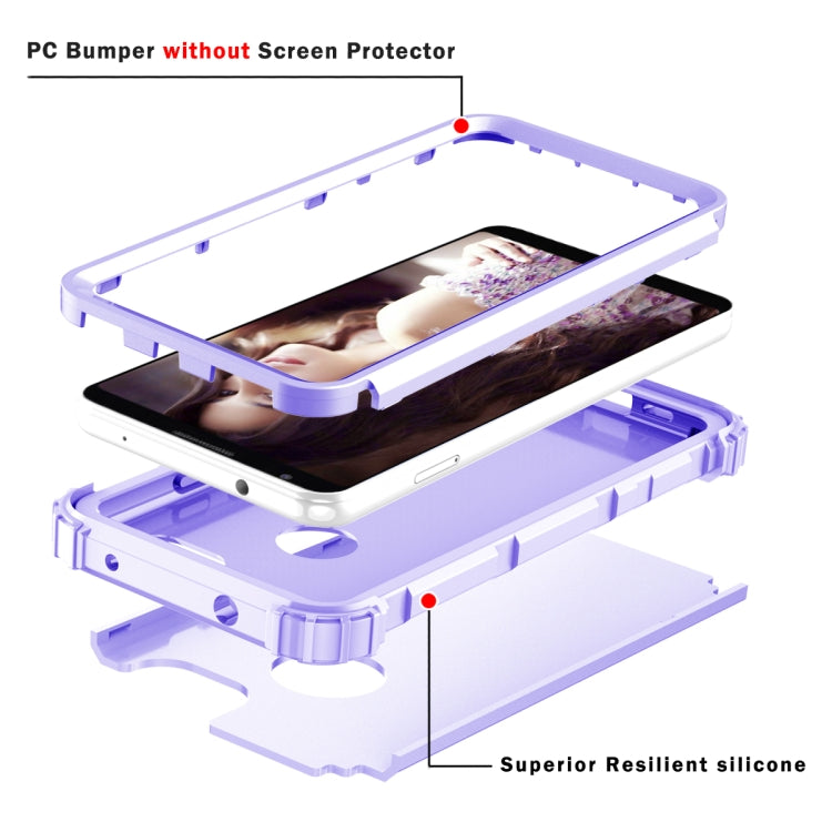 For Google Pixel 3a XL 3 in 1 Shockproof PC + Silicone Protective Case