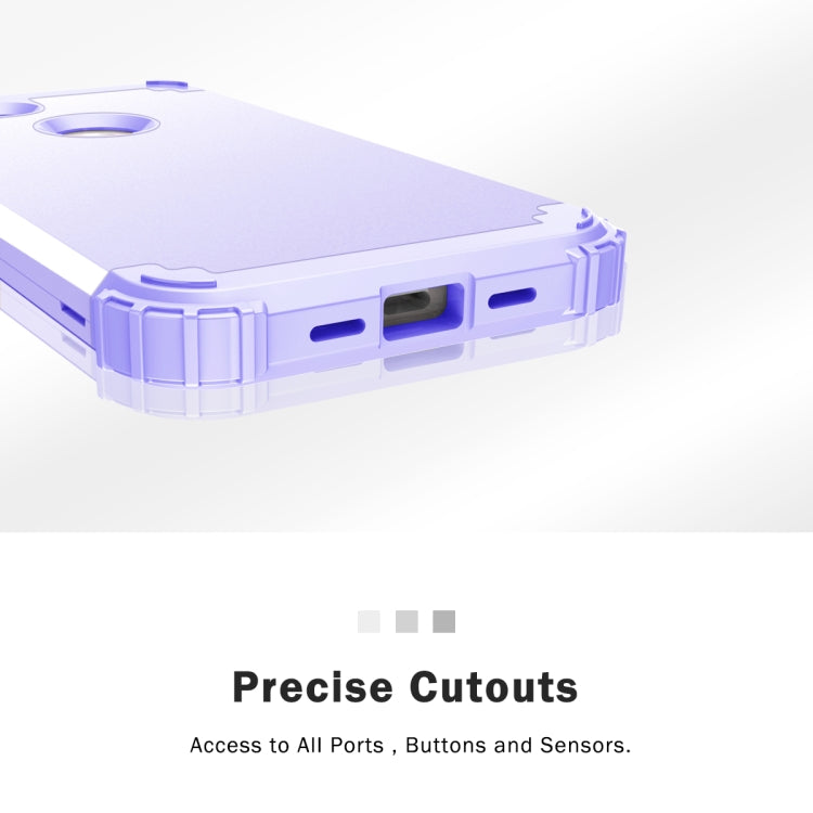 For Google Pixel 3a XL 3 in 1 Shockproof PC + Silicone Protective Case