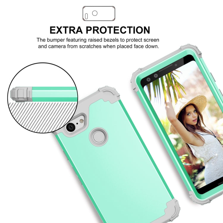 For Google Pixel 3 3 in 1 Shockproof PC + Silicone Protective Case